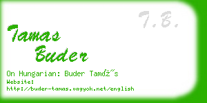 tamas buder business card